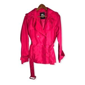 Dollhouse Outerwear Buttoned Belted Pink Trench Coat